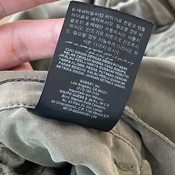 Guess Pants Women's Medium Olive Green Cargo Pockets Casual - Picture 14 of 16